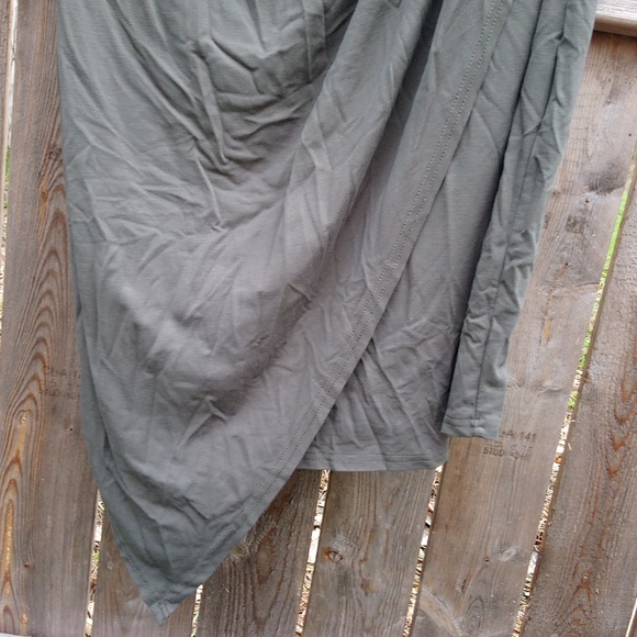 Pretty Garden One Shoulder Strap Tank Top Flowy Green Dress - Picture 11 of 16